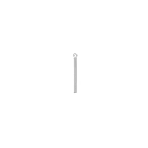 Pendente a barra rotonda con anello in ottone 22.5x2 mm - Rodiato x1
