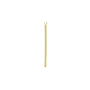 Pendente a barra rotonda con anello in ottone 43x2 - Dorato con oro fino x1|raw }}