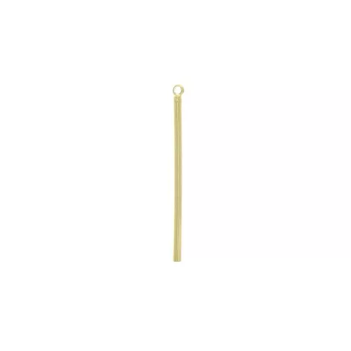 Pendente a barra rotonda con anello in ottone 43x2 - Dorato con oro fino x1