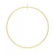 Ciondolo cerchio forato in ottone 64 mm - Dorato con oro fino x1