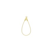 Orecchini a goccia 31x15 mm - Dorato con oro fino x2
