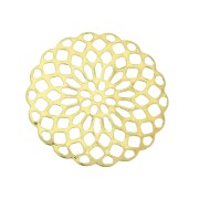 Ciondolo a forma di rosa 25 mm Argento 925 Dorato con oro fino x1