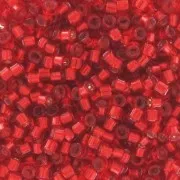 Miyuki Delica 11/0 DB0602 - Rosso con bordi argentati, tinto x 100 g