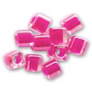Cubi Miyuki mm. 1.8 SB18-0209 - Fuchsia Lined Crystal x10g|raw }}