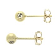 Orecchini a palla 4 mm con stoppeur Gold filled x2|raw }}