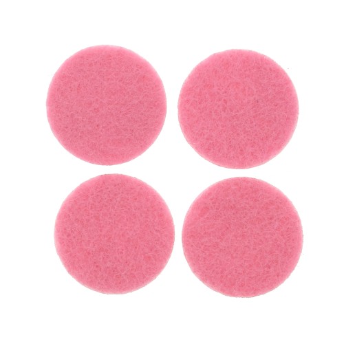 Ricarica di feltro tonda da 22 mm per ciondolo diffusore di profumo - Rosa x4