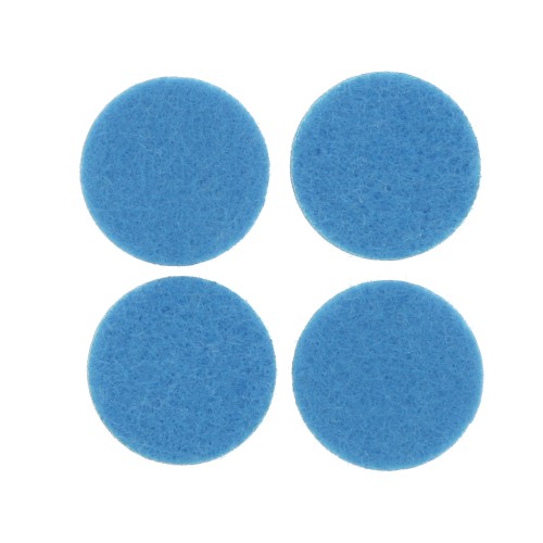 Ricarica di feltro tonda da 22 mm per ciondolo diffusore di profumo - Blu x4