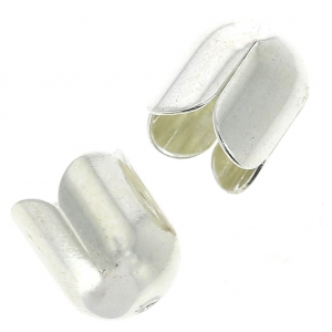 Copetta tulipano mm. 6 Placcatura argento fino x4