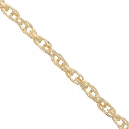 Catena maglia ovale mm. 7.5x4.5 Dorato con oro fino x m. 1