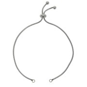 Bracciale regolabile per distanziatore - maglia serpentino 22cm - Acciaio inox x1