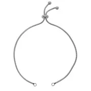Bracciale regolabile per distanziatore - maglia serpentino 22cm - Acciaio inox x1