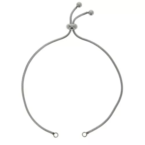 Bracciale regolabile per distanziatore - maglia a serpentina - Acciaio inossidabile 304 x22 cm