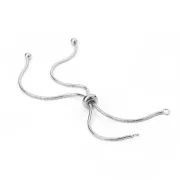 Bracciale regolabile per distanziatore - maglia serpentino 22cm - Acciaio inox x1