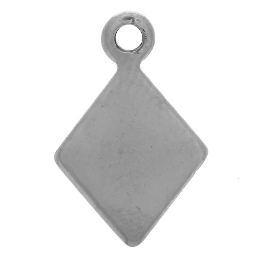Ciondolo rombo 13x8.5 mm in Acciaio inox x10