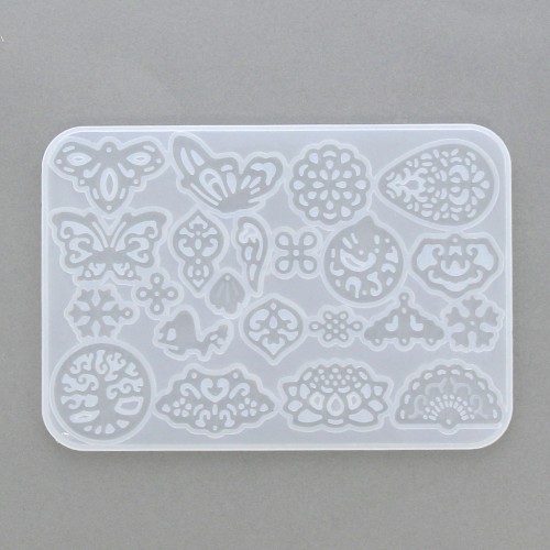 Stampo in silicone per realizzare connettore e pendente 144x99x4 mm x1