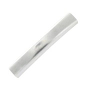 Passante tubo leggermente curvo 35x6mm ottone allacciatura 5mm Placcatura Argento Antico|raw }}