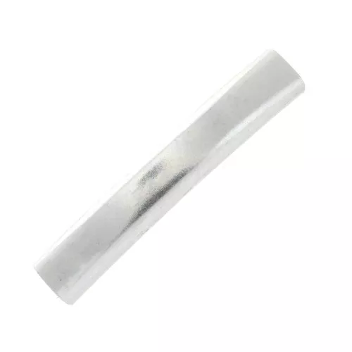 Passante tubo leggermente curvo 35x6mm ottone allacciatura 5mm Placcatura Argento Antico