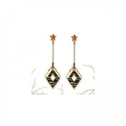 Distanziatore rombo lavorato 23x13 mm in zamac - Placcatura argento antico x1