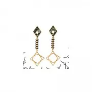 Distanziatore rombo lavorato 23x13 mm in zamac - Placcatura argento antico x1