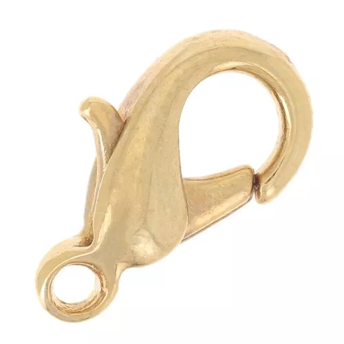 Chiusura moschettone mm. 12 Dorato con oro fino x1