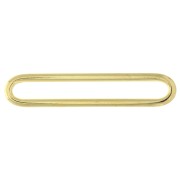 Distanziatore rettangolo arrotondato 39x7.5 mm in zamac - Dorato con oro fino x1