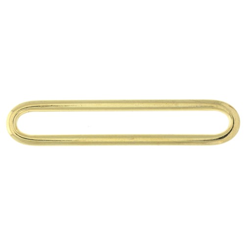 Distanziatore rettangolo arrotondato 39x7.5 mm in zamac - Dorato con oro fino x1