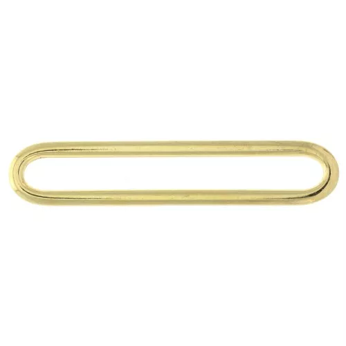 Distanziatore rettangolo arrotondato 39x7.5 mm in zamac - Dorato con oro fino x1
