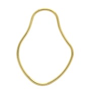 Pendente irregolare ovale in zamac 40x29 mm - Dorato con oro fino x1|raw }}