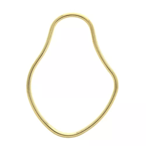 Pendente irregolare ovale in zamac 40x29 mm - Dorato con oro fino x1