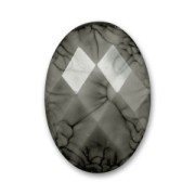Cabochon sfaccettato in resina mm. 18x13 Grey