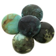 Cabochon rotondo 25mm Turchese naturale x1