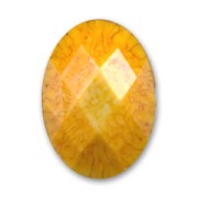 Cabochon sfaccettato in resina mm. 18x13 Girasole|raw }}