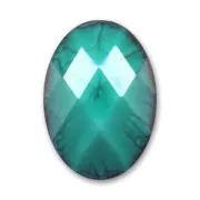Cabochon sfaccettato in resina mm. 17x12 Green Turquoise