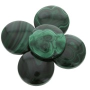 Cabochon rotondo 25mm Malachite x1