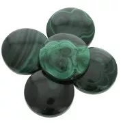 Cabochon rotondo 25mm Malachite x1
