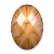 Cabochon sfaccettato in resina mm. 18x13 Caramella