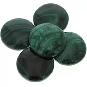 Cabochon rotondo 30mm Malachite x1