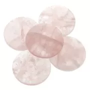 Cabochon rotondo 30mm Quartz rose x1