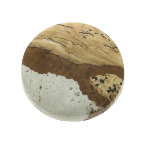 Cabochon rotondo 25mm Jaspe Paysage x1