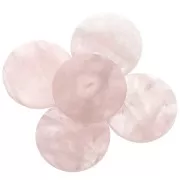 Cabochon rotondo 25mm Quartz rose x1