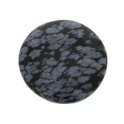 Cabochon rotondo 25mm Obsidiinne Mouchetée x1|raw }}