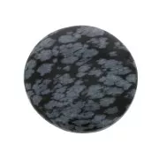 Cabochon rotondo 25mm Obsidiinne Mouchetée x1