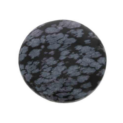 Cabochon rotondo 25mm Obsidiinne Mouchetée x1