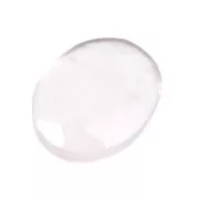 Cabochon ovale sfaccettato 8x6 mm Quartz rose x1