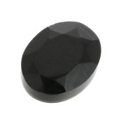 Cabochon ovale sfaccettato 8x6 mm Black Onyx x1