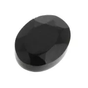 Cabochon ovale sfaccettato 8x6 mm Black Onyx x1