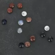 Cabochon rotondo sfaccettato 6mm Sodalite x1