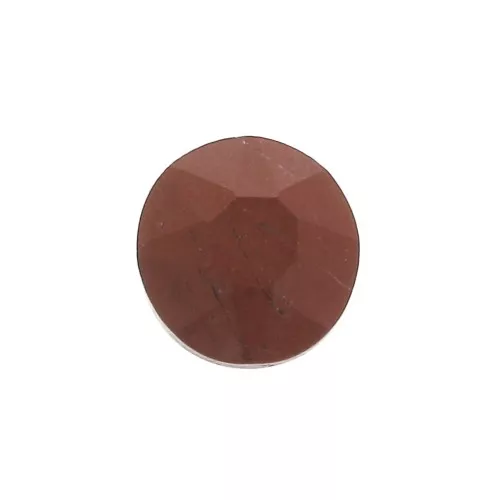 Cabochon rotondo sfaccettato 6mm Jaspe Rosso x1