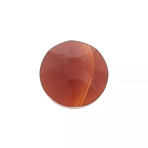 Cabochon rotondo sfaccettato tinta 6mm Agata Rosso x1