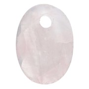 Pendente sfaccettato ovale 14x10 mm Quartz rose x1